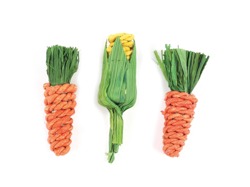 Sisal Carrots & Corn Mini 3pcs