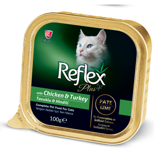 REFLEX PLUS CAT ADULT CHICKEN&TURKEY 100GR ALUTRAY