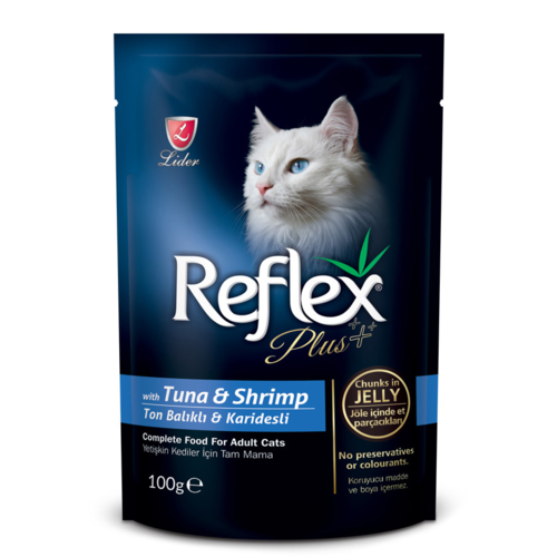 REFLEX PLUS CAT ADULT TUNA & SHRIMP 100 GR