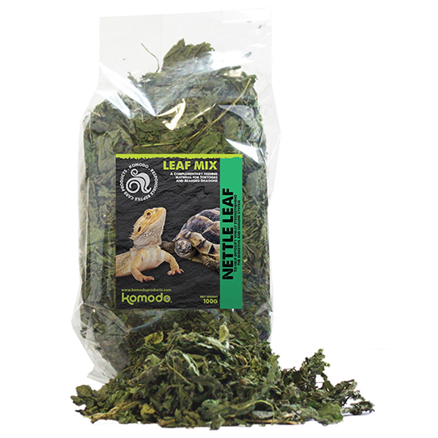 TORTUE ET DRAGON BARBU - FEUILLES D'ORTIE 100 G