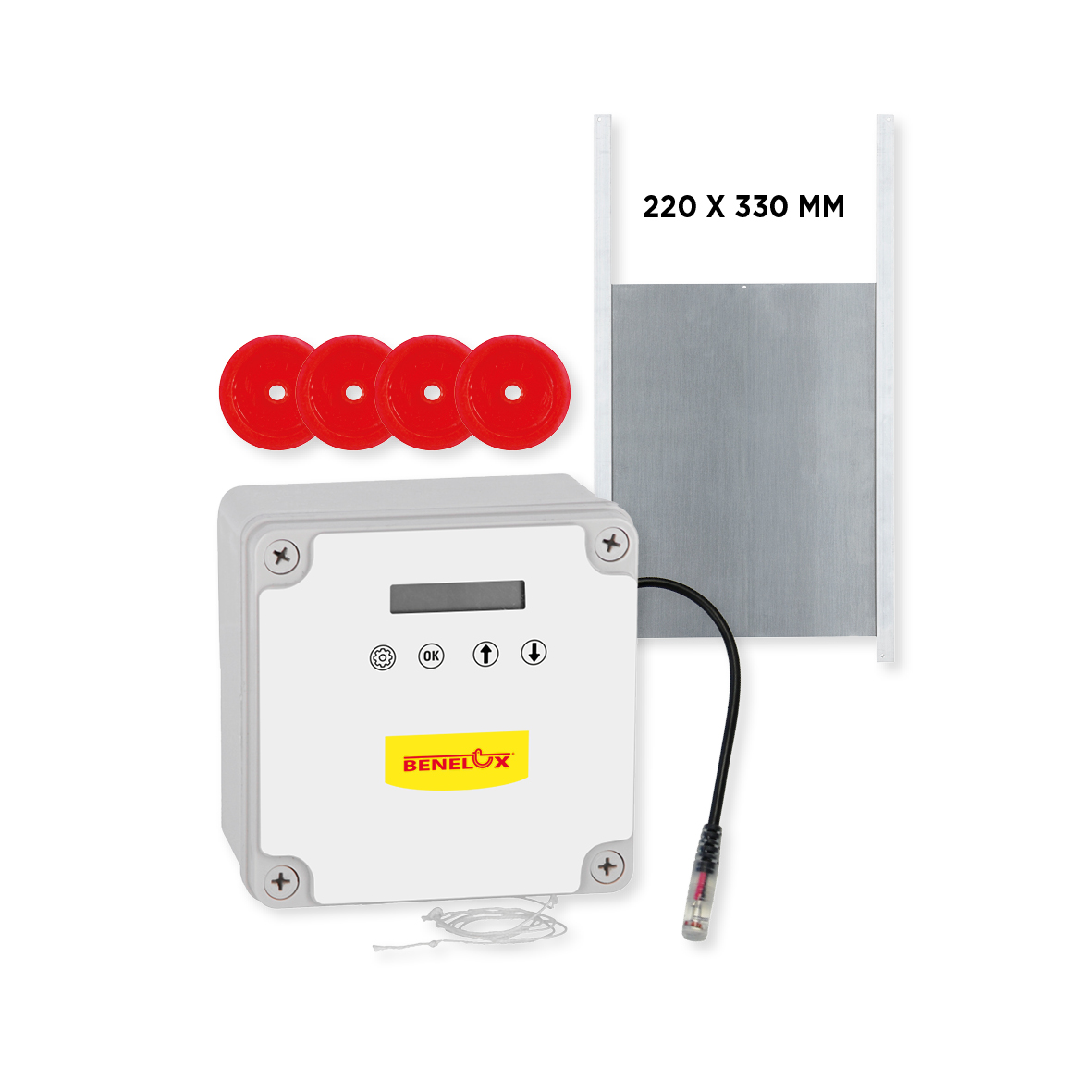 AUTOMATIC CHICKENDOOR WITH SLIDING DOOR 220 X 330 MM