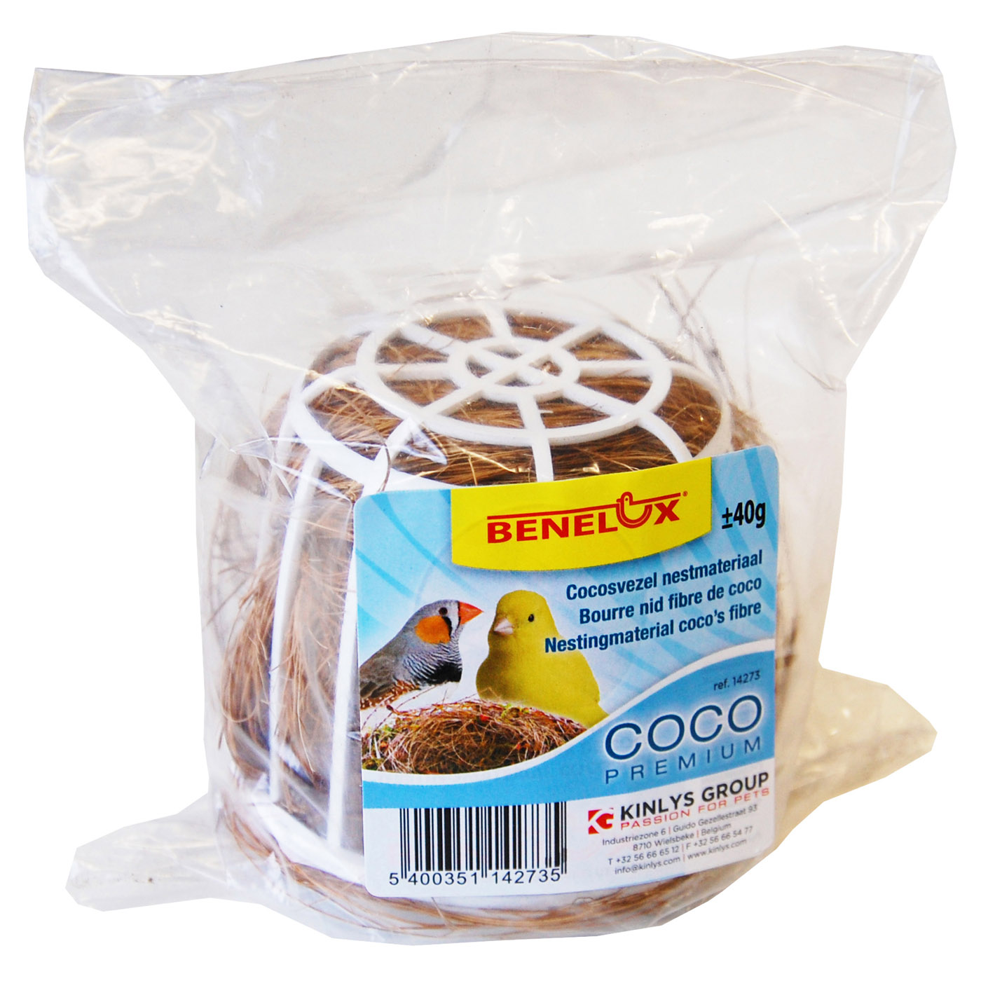 NESTING MATERIAL COCO WITH PLASTIC HOLDER