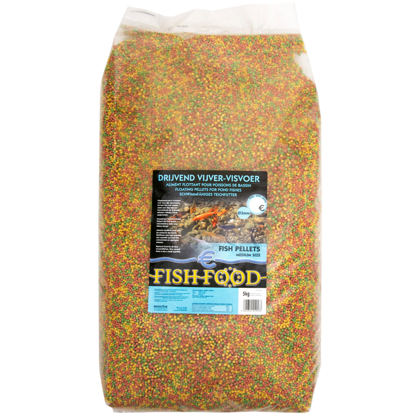 FLOATING GRAINS MIX 3 MM  €-FISH-FOOD BAG 5 KG