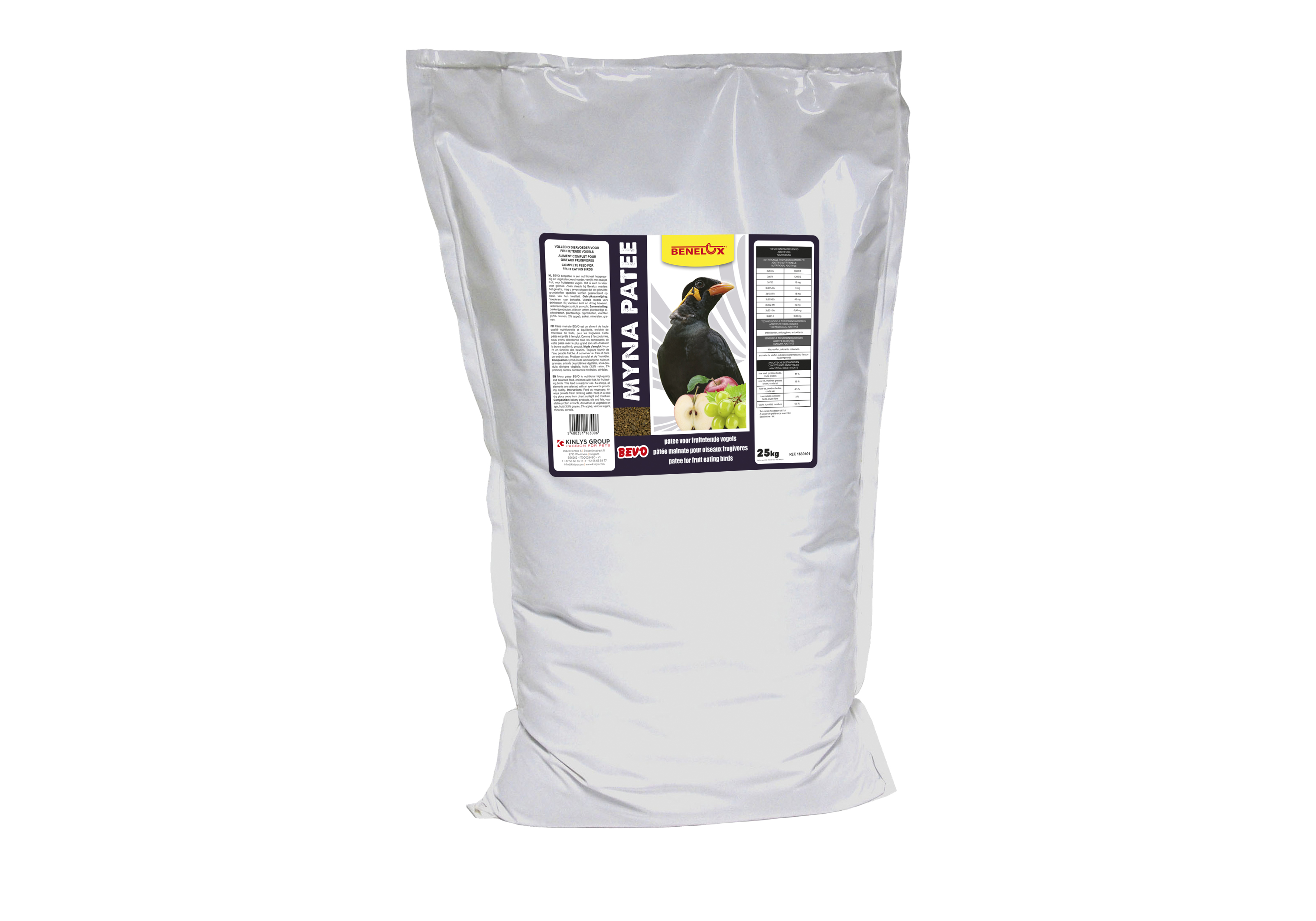 BEO/MYNAH FOOD WITH FRUIT 25 KG BAG