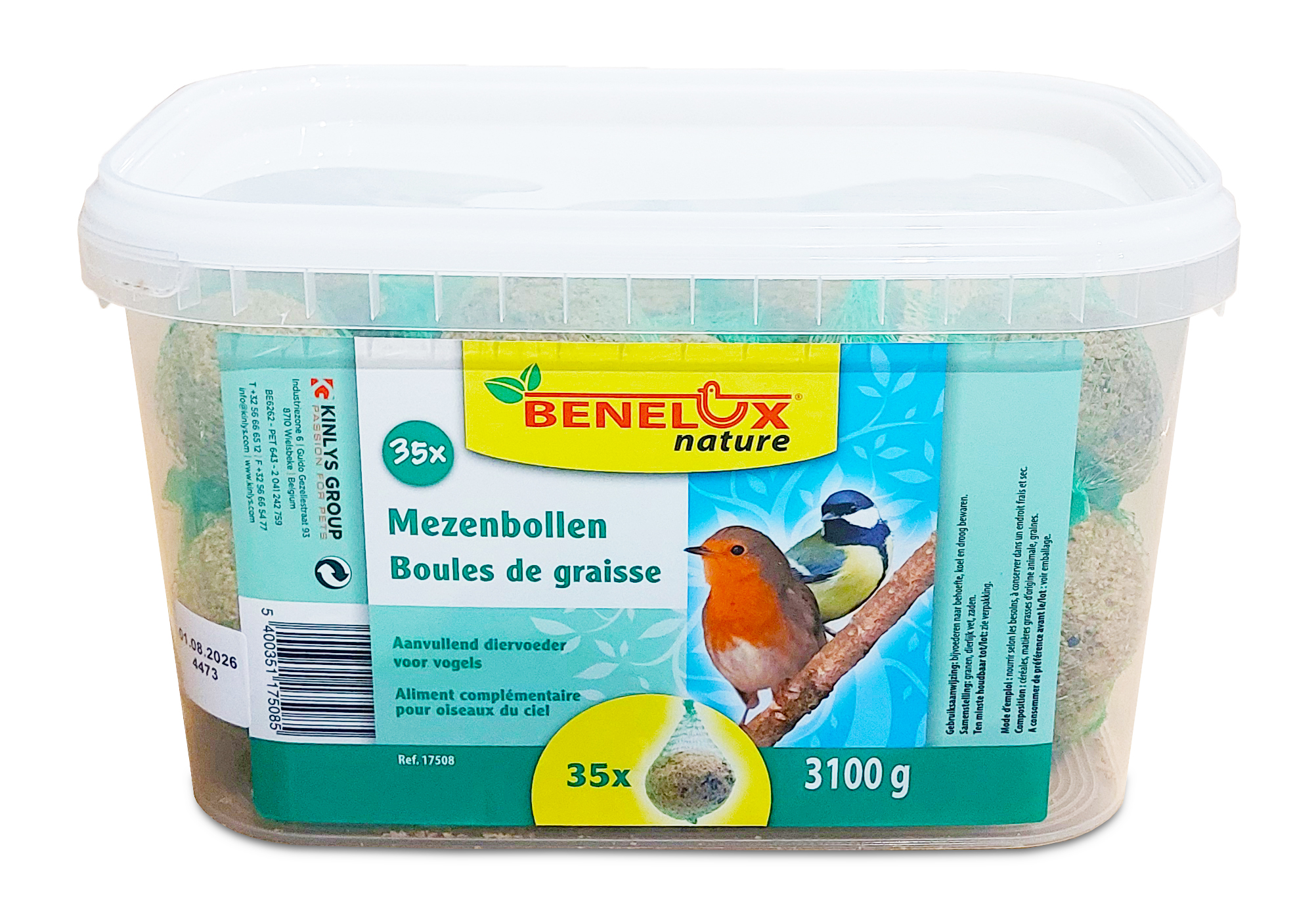 BOULES DE GRAISSES 35 PC SEAUX POUR OISEAUX DE LA NATURE LIBRE