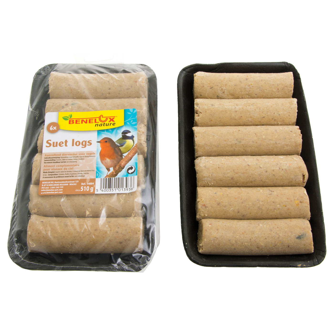 SUET LOGS / CILINDER SCHAAL 6 ST/ 510 G