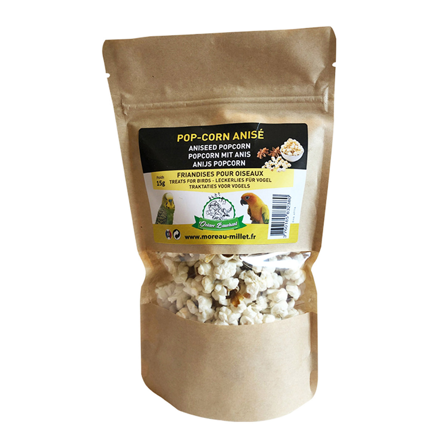 POPCORN SNACKS MET ANIJS VOOR VOGELS 15G