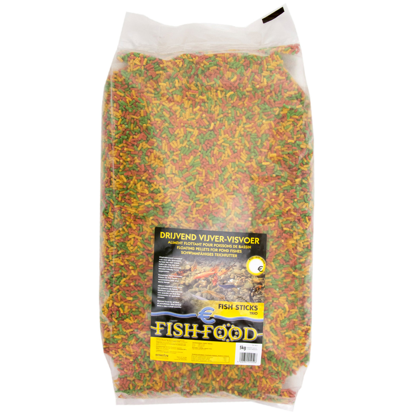 STICKS FLOTTANTS MIX €-FISH-FOOD SAC 5 KG