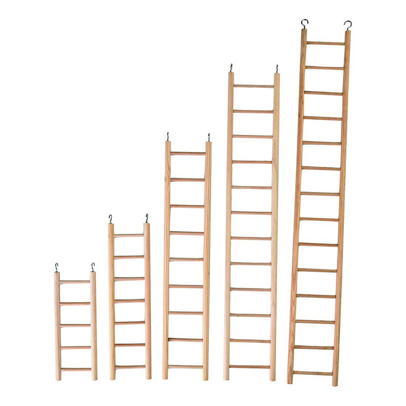 BIRD TOY 7 STEP PLAIN WOODEN LADDER