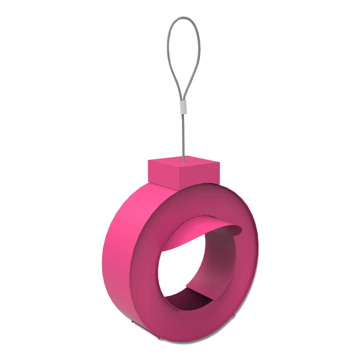 SEED FEEDER METAL PINK