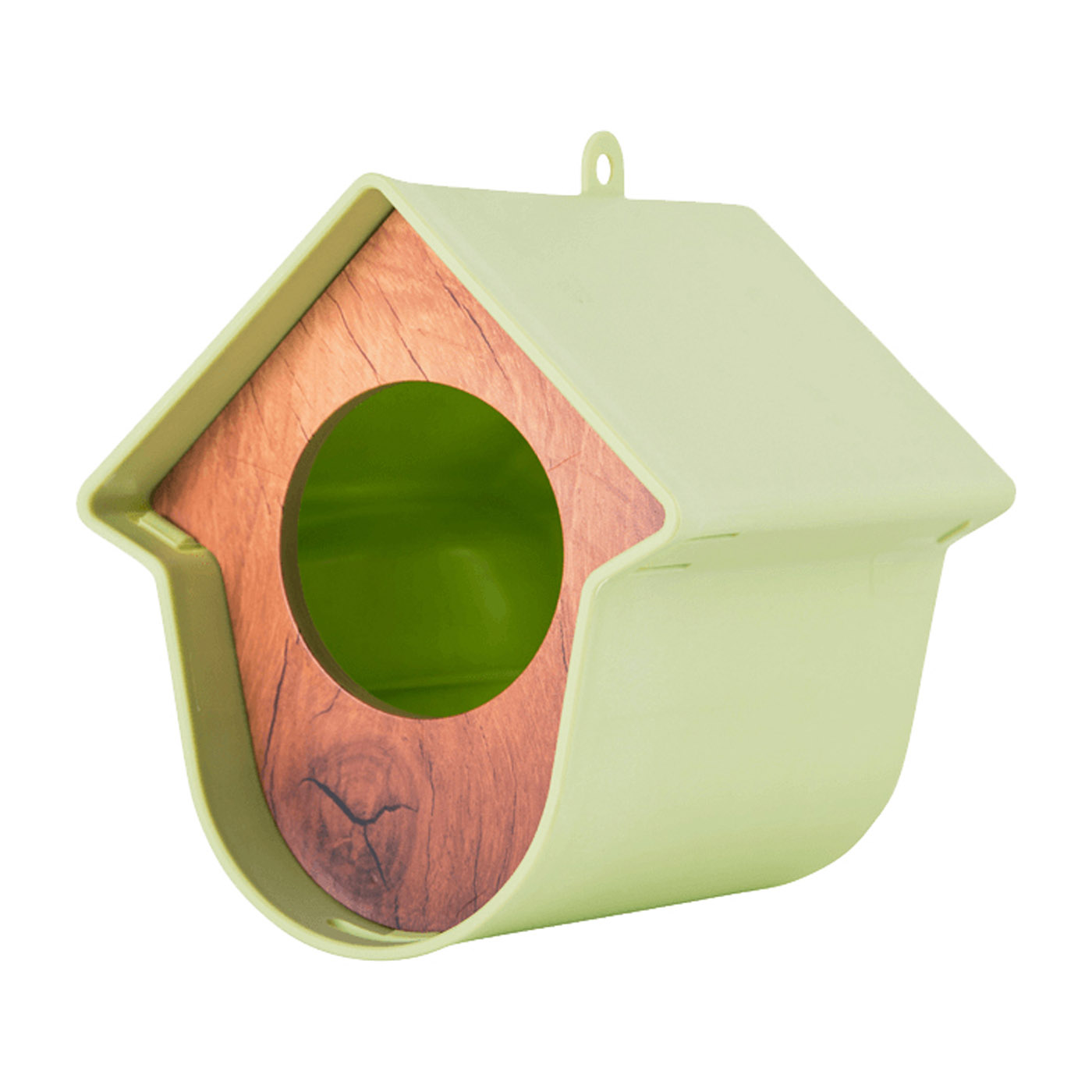 EVIE PEANUTBUTTER HOLDER+NESTBOX+HOUSE GREEN