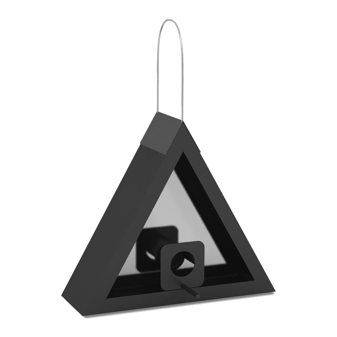 SEED FEEDER TRIANGLE BLACK