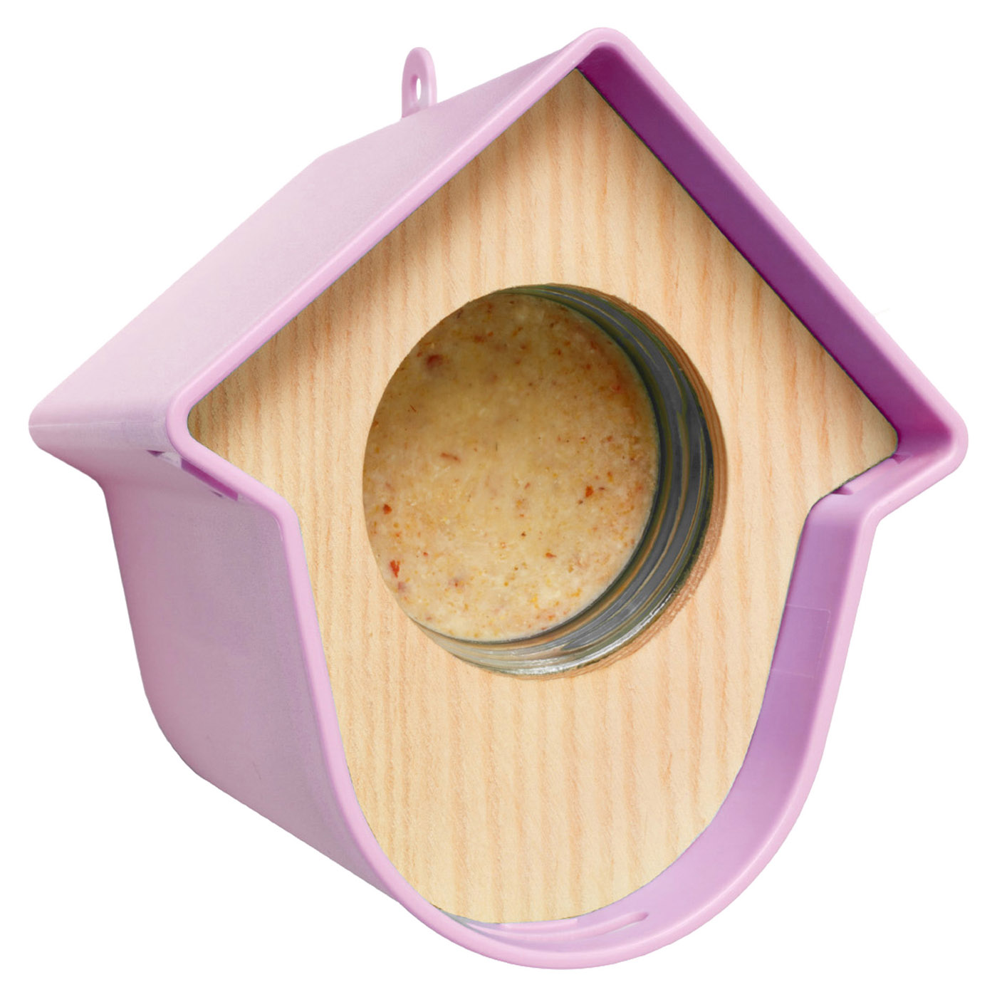 EVIE PORTE POT BEURRE DE CACAHUÈTE+NICHOIR+MAISON MAUVE