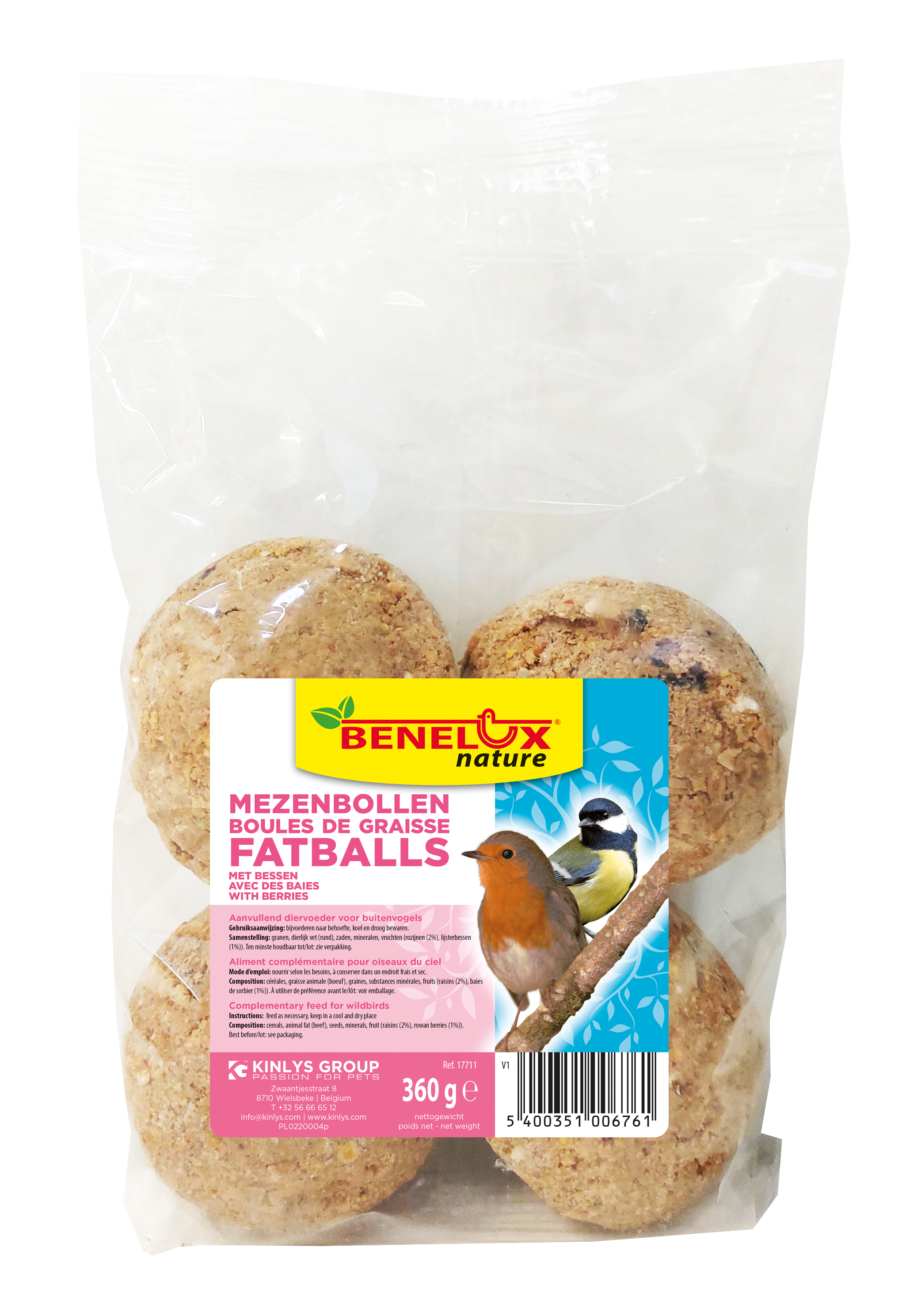 MEZENBOLLEN PER 4 STUKS BESSEN/ FRUIT ZONDER NET 360G