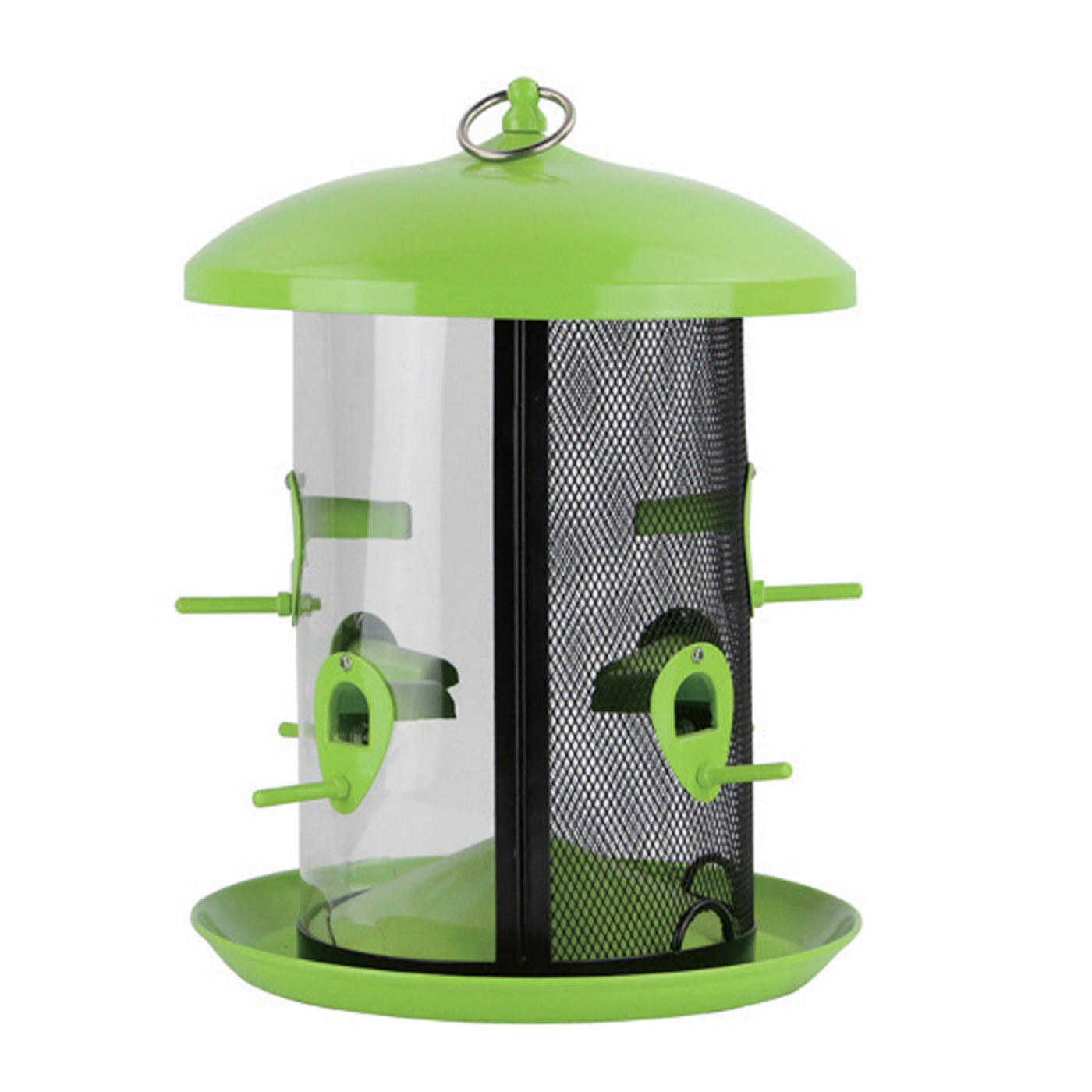 DUAL CHAMBER BIRD FEEDER METAL AZALEA