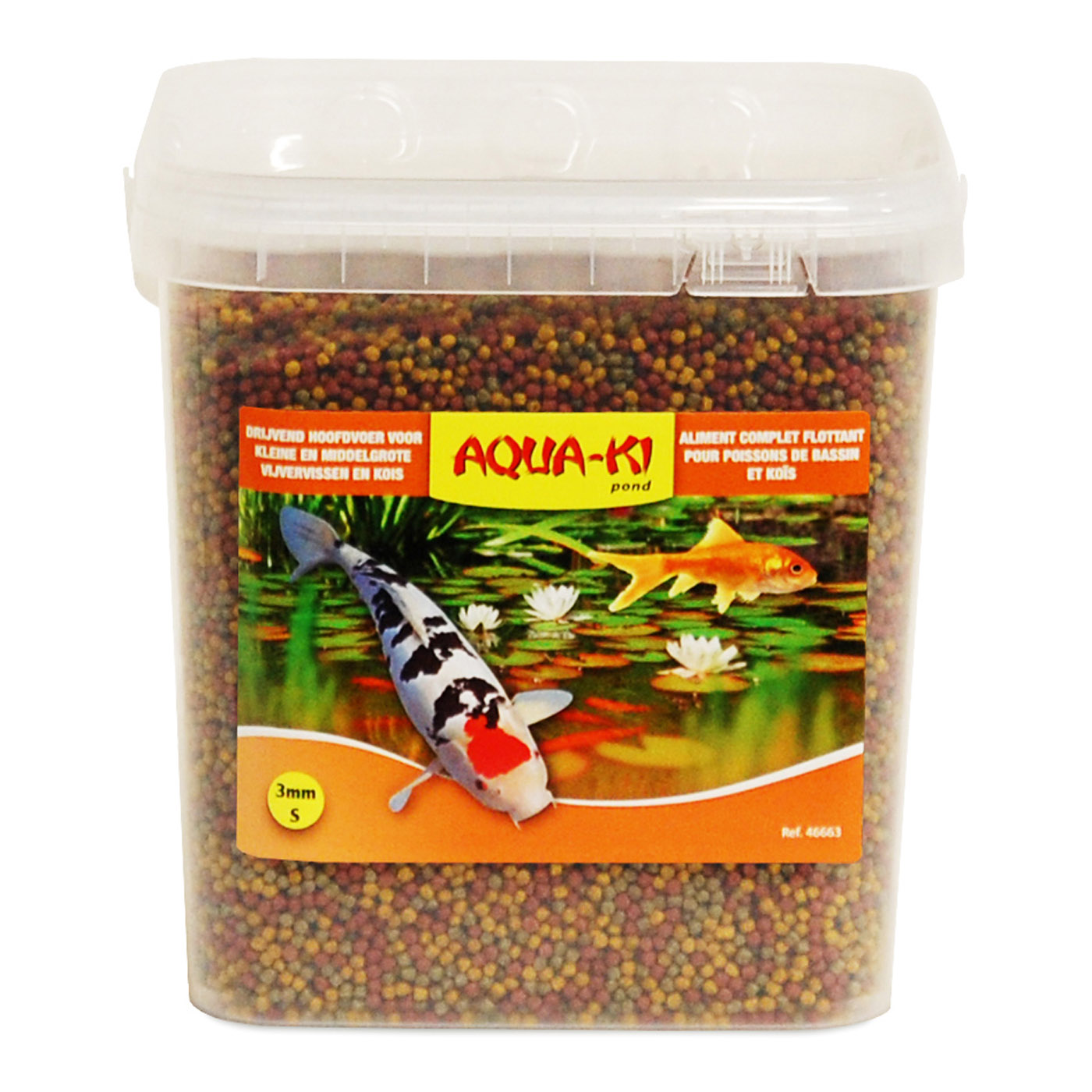 AQUA-KI ORANGE 3 COLOUR POND FISH 5,4 L - 1,84 KG BUCKET