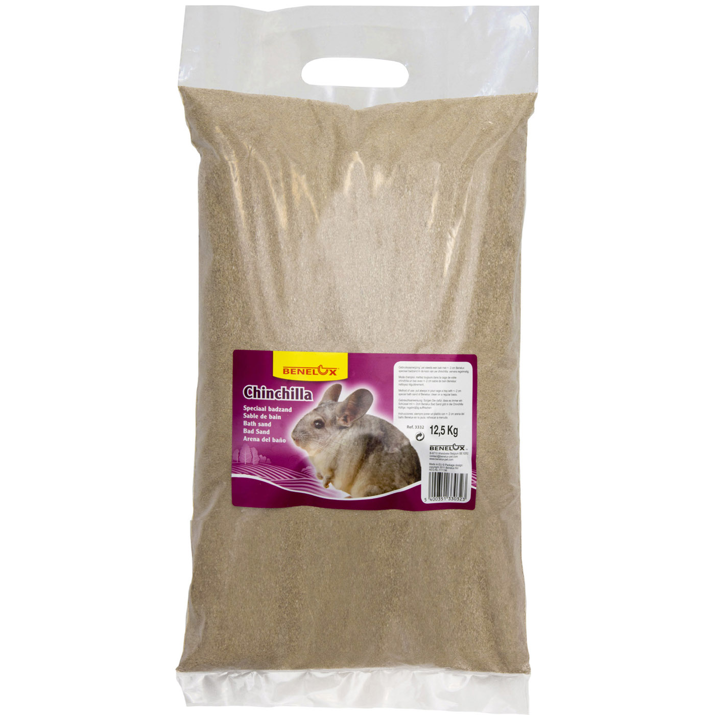 CHINCHILLA BADZAND 12,5 KG PLASTIEK ZAK