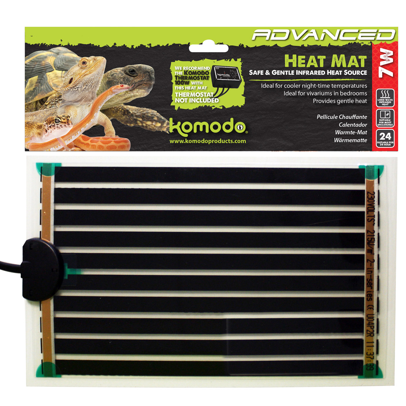 ADVANCED HEAT MAT 7W (142X274MM) EURO PLUG