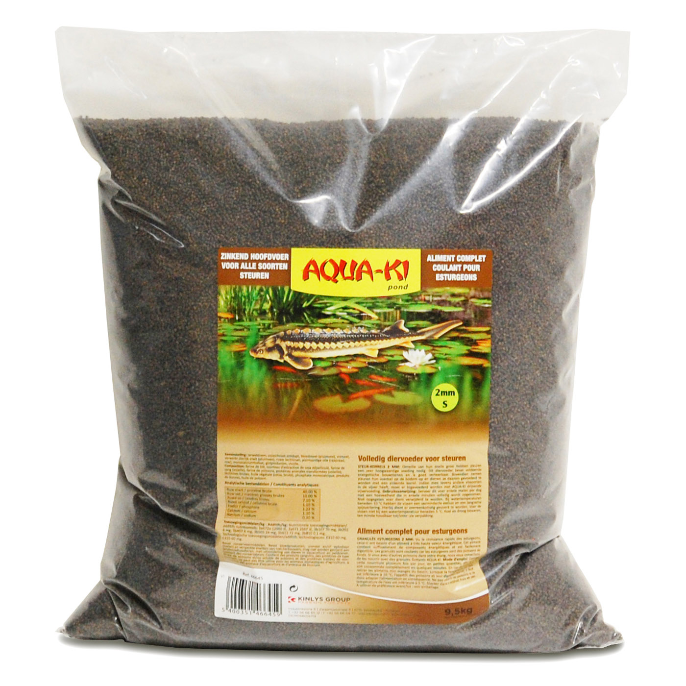 AQUA-KI BROWN STURGEON FEED 2 MM 9,5 KG BAG