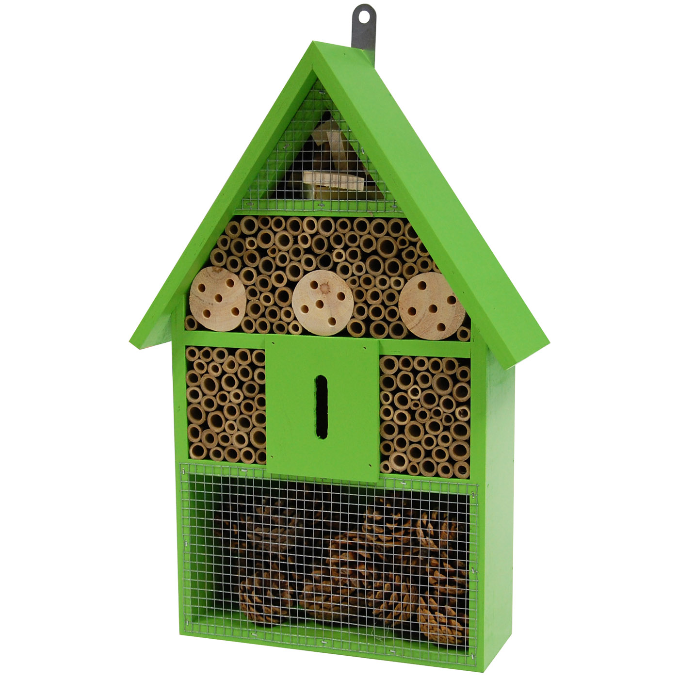 HOUTEN INSECT HOTEL LICHTGROEN