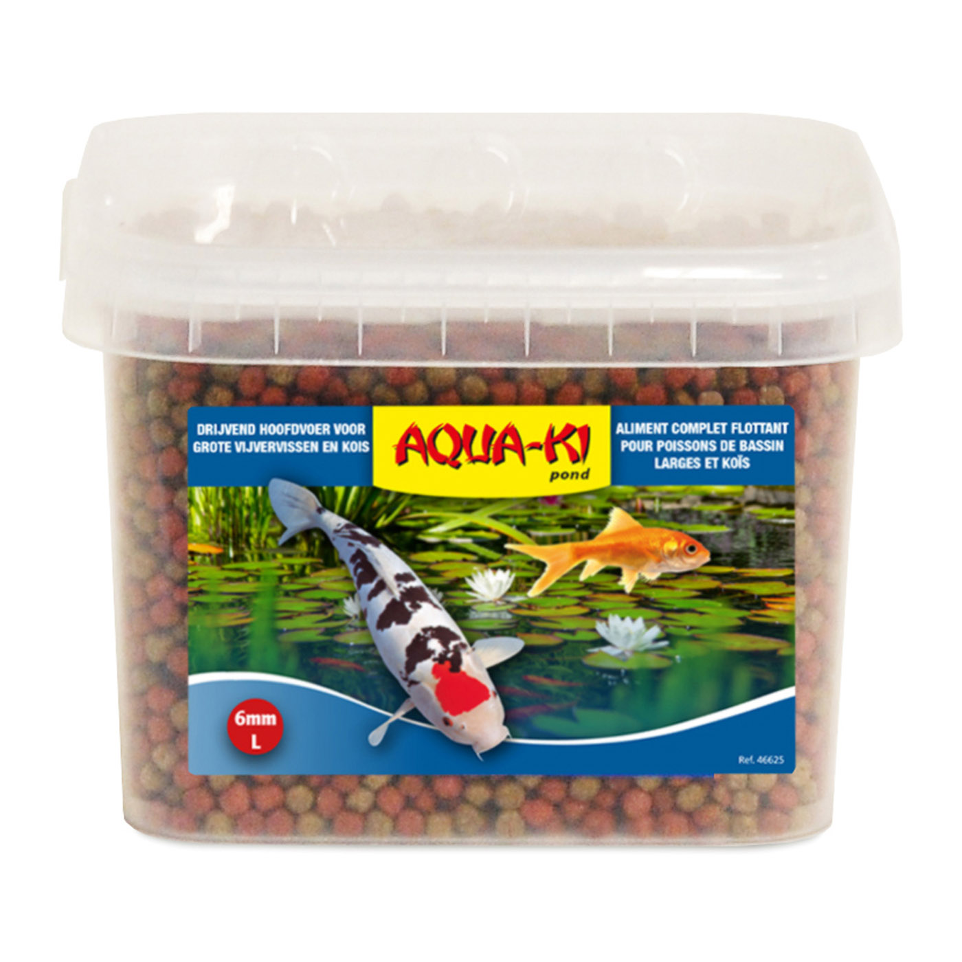 AQUA-KI BLUE POND FISH MIX 6 MM 3,5 L - 1,28 KG BUCKET