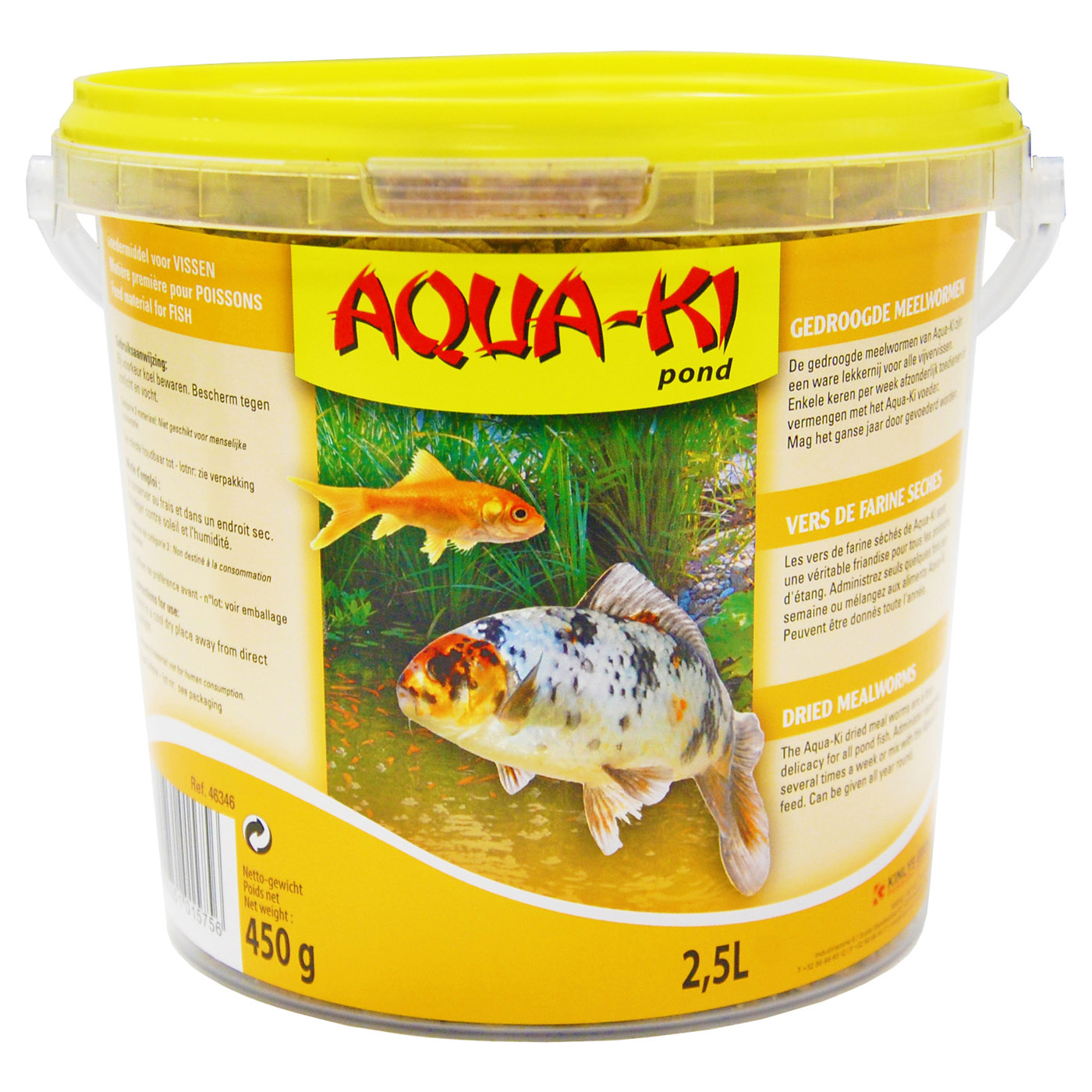 AQUA-KI DRIED MEALWORM 2.5 L - 450 GRAM BUCKET