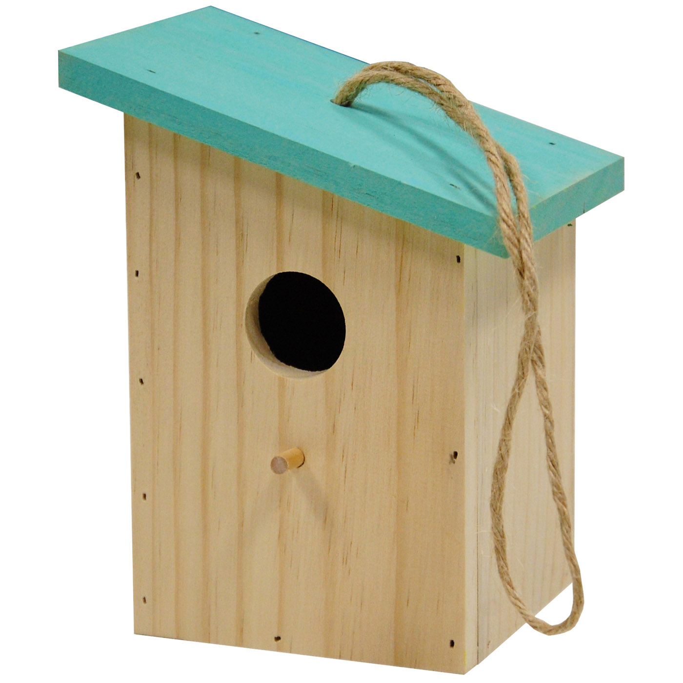 BIRDHOUSE COLORED ROOF LIGHT BLUE