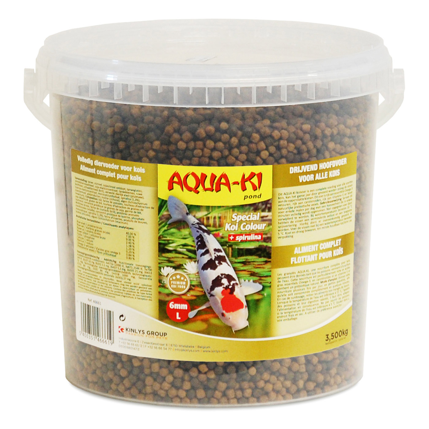 AQUA-KI KOI COULEUR 6 MM SEAU 10 L - 3,5 KG