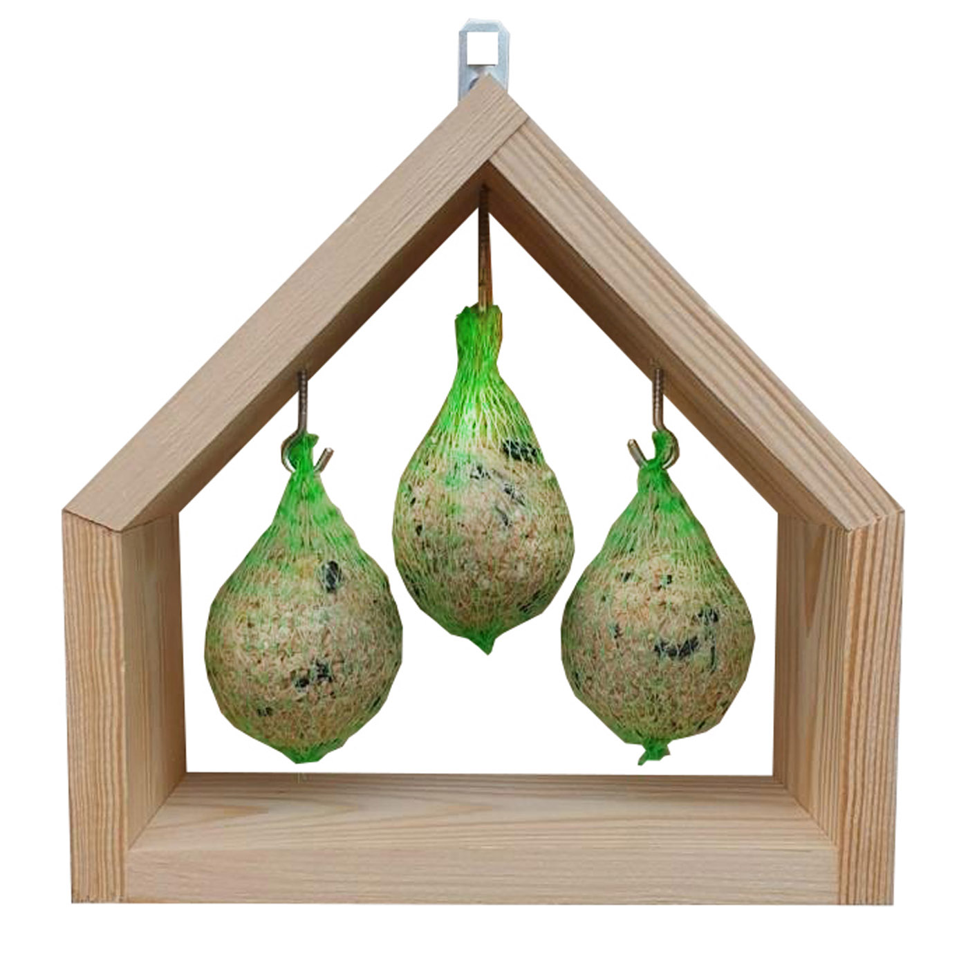 SUET BALL HOLDER IN HOUSE SHAPE FOR 3 SUET BALLS