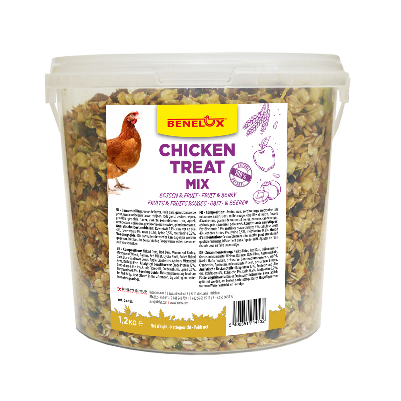 CHICKEN TREAT FRUIT & BERRY MIX 1200GR