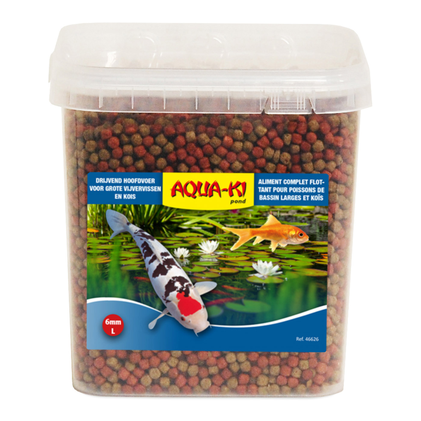 AQUA-KI BLUE POND FISH MIX 6 MM 5,4 L - 1,97 KG BUCKET