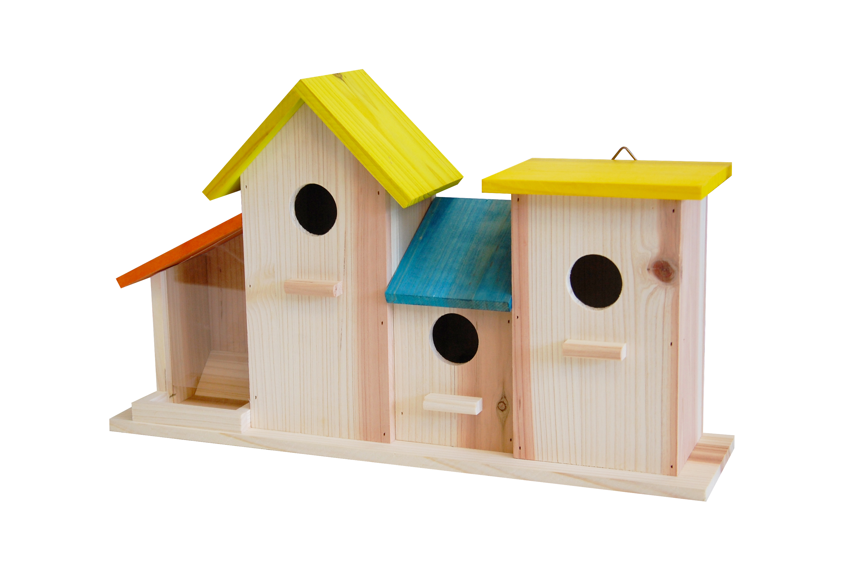 COMBI 3 NEST BOXES WITH COLORED ROOFS 40X12X23CM