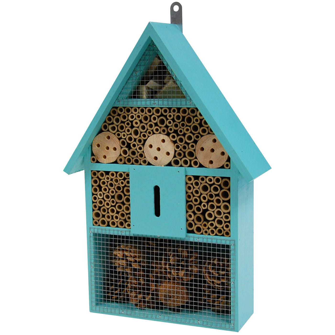 WOODEN INSECT HOTEL LIGHT BLUE