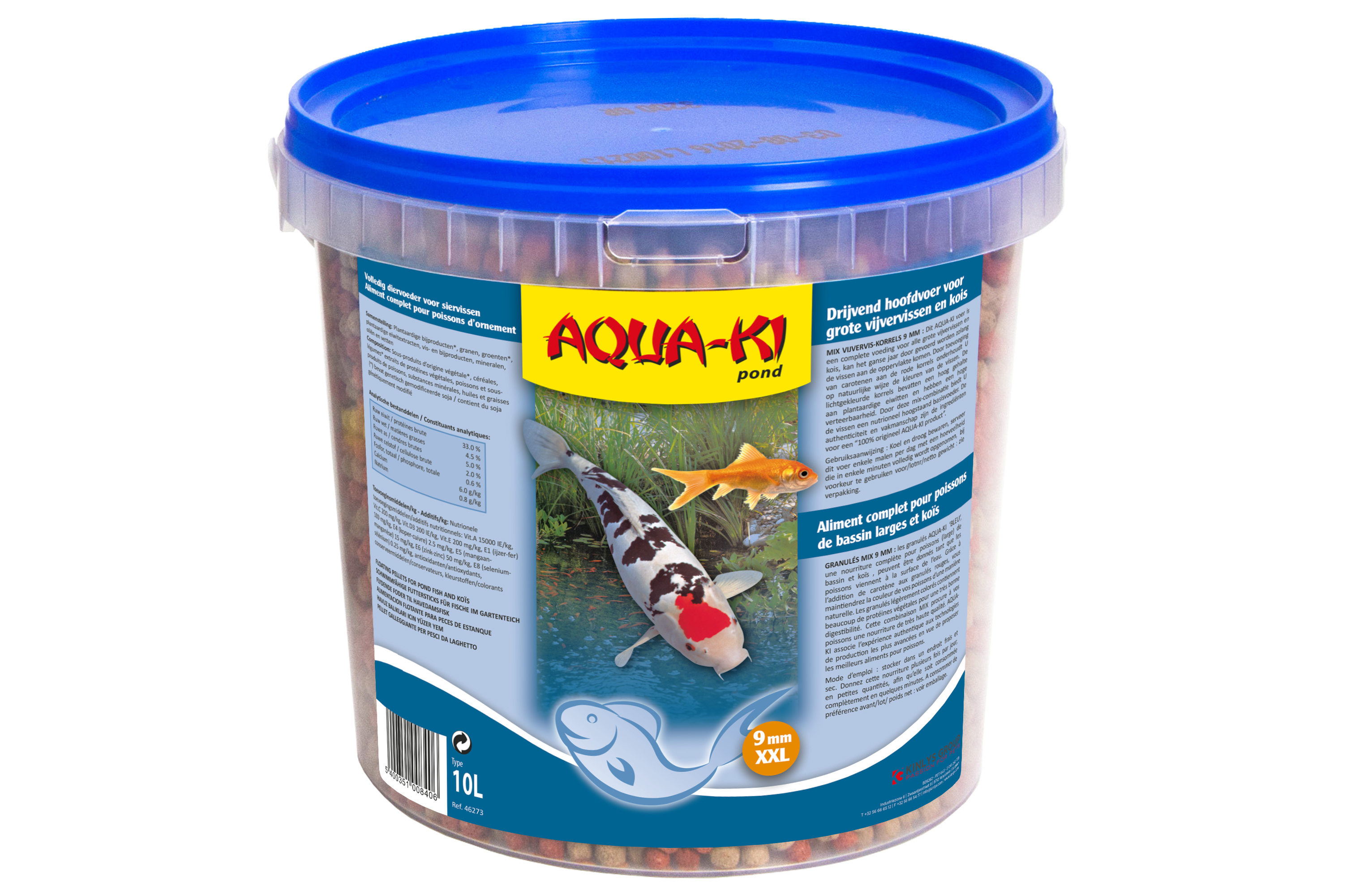 AQUA-KI BLAUW 9 MM - 10 L - 4,1 KG EMMER