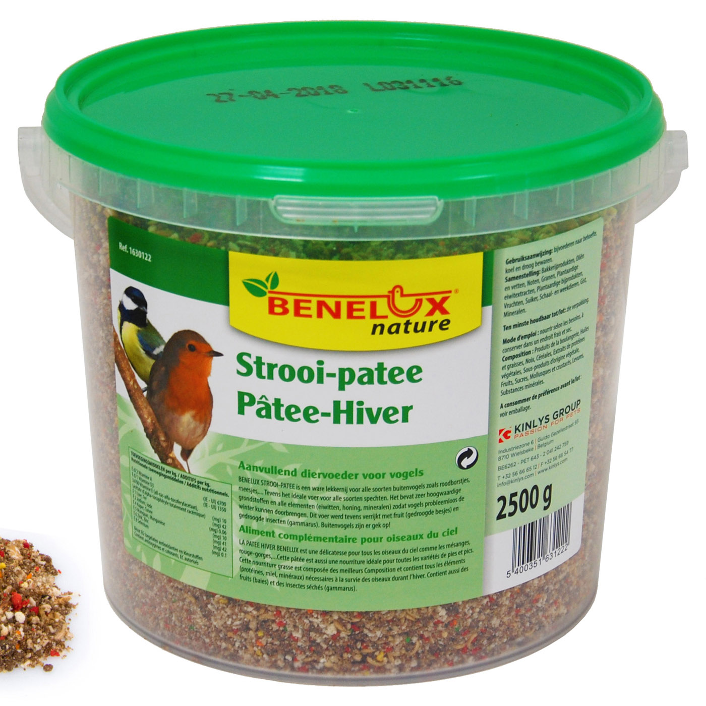 PATEE HIVER SEAU 2500 G POUR OISEAUX DU CIEL