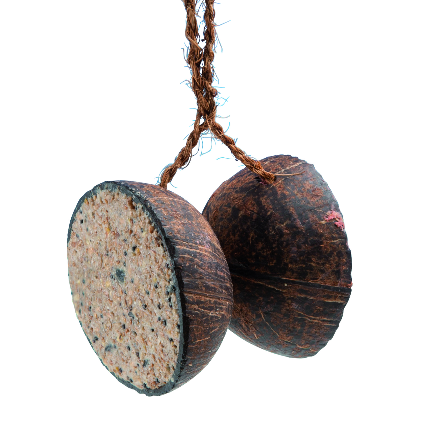 HALF COCONUTS FILLED WITH SEED/SUET AND BERRIES/SUET