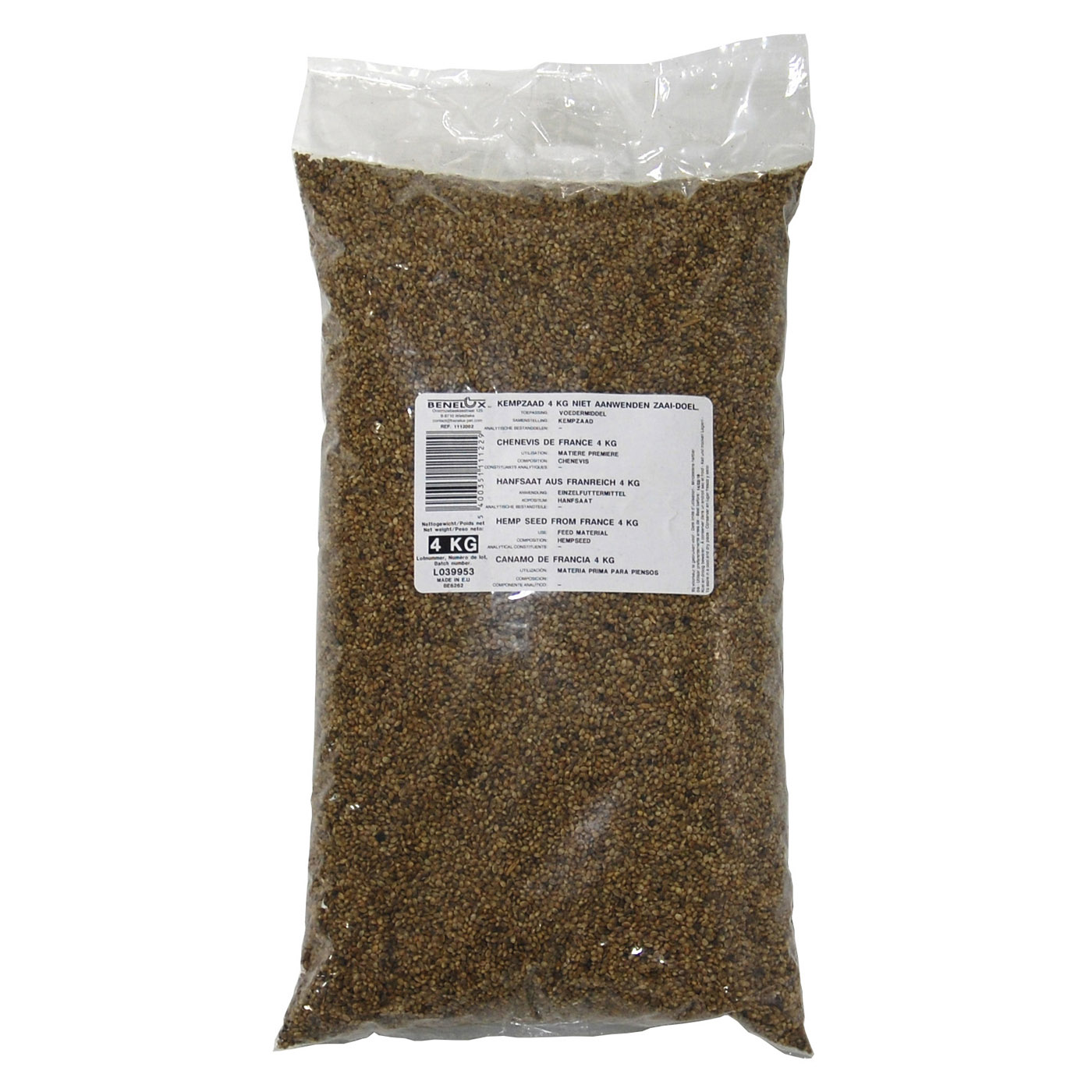 HEMP SEED FROM FRANCE 4KG DO NOT APPLY SOWING TARGET