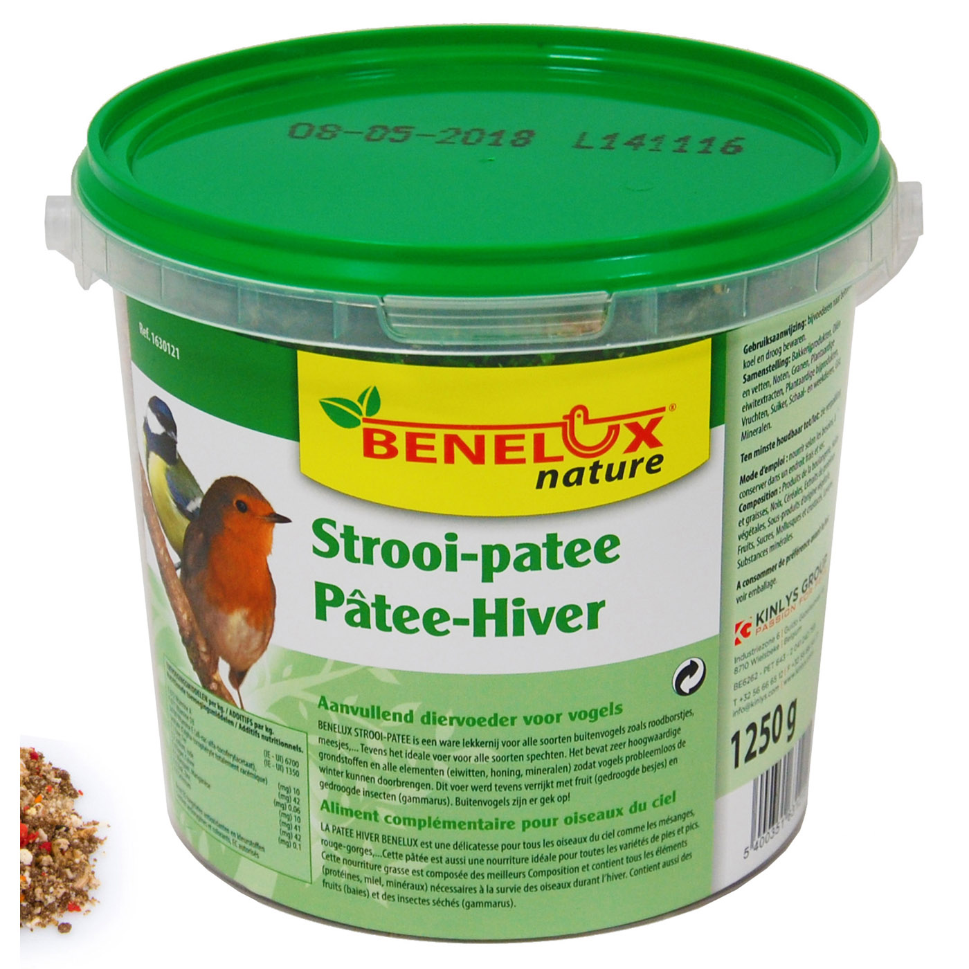 PATEE HIVER SEAU 1250 G POUR OISEAUX DU CIEL