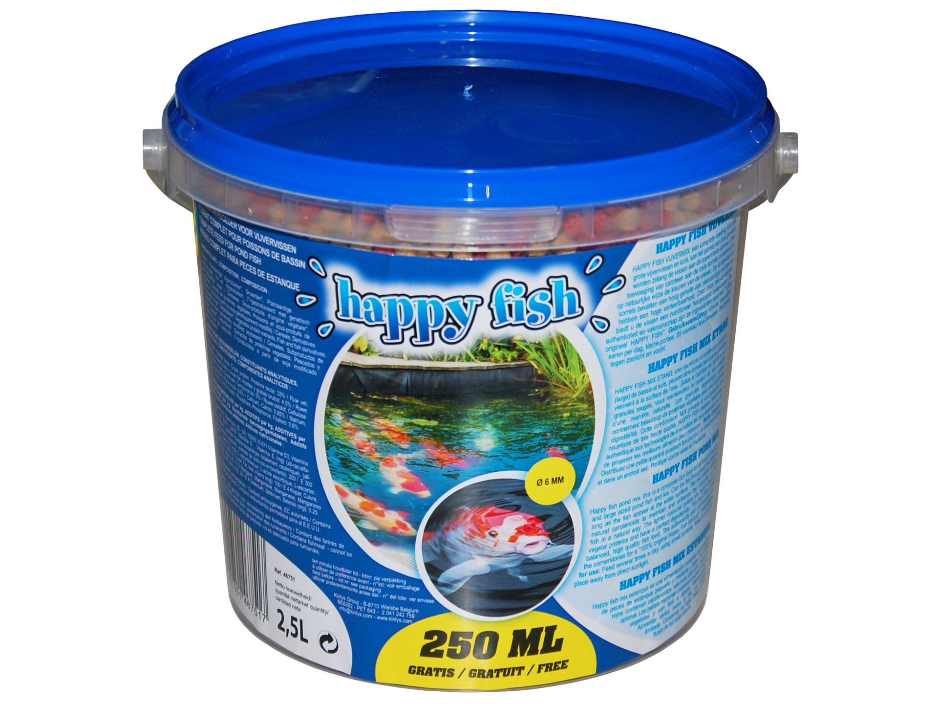 HAPPY FISH MIX 6 MM BLUE 2.5 L