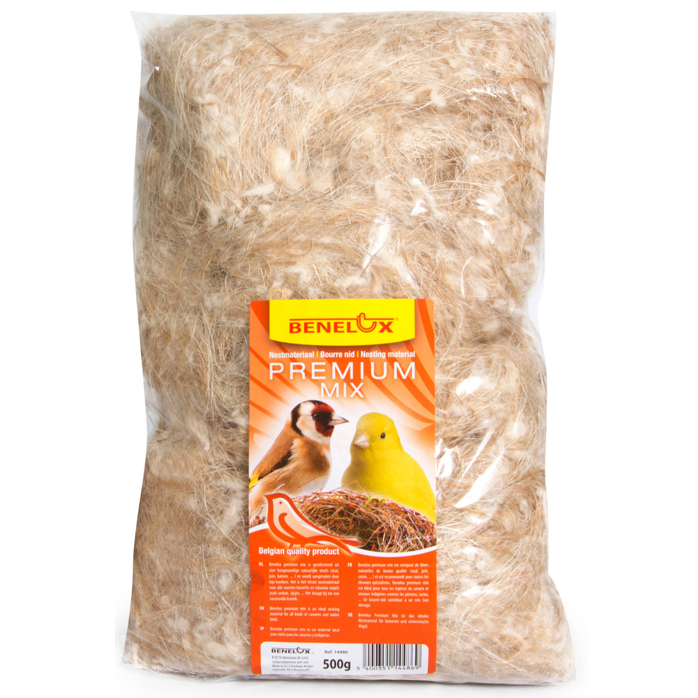 NESTING MATERIAL MIX 500G COCO-COTTON-SISAL-JUTE