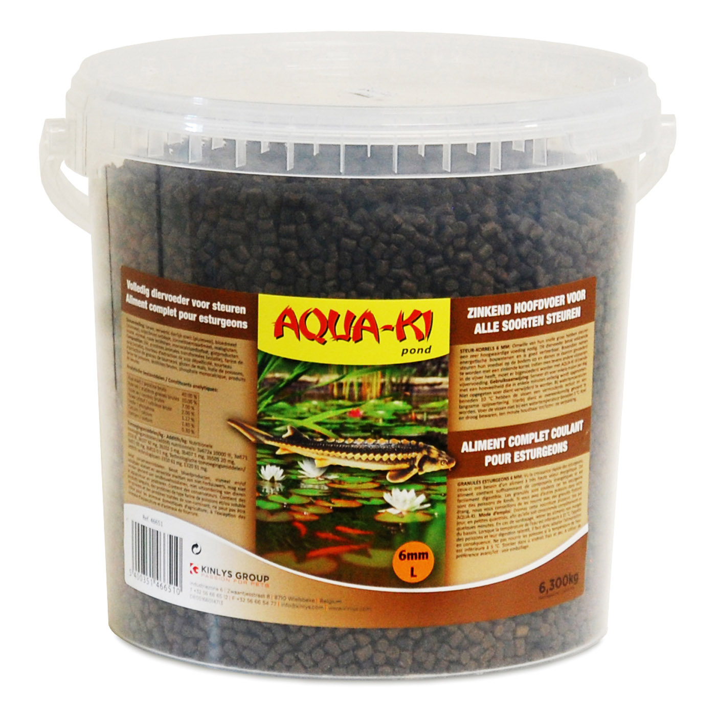 AQUA-KI BROWN STURGEON FEED 6 MM 10 L - 6,3 KG BUCKET