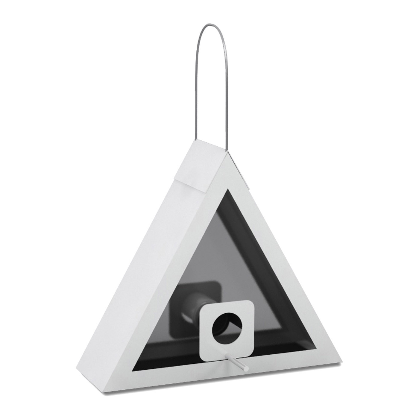 SEED FEEDER TRIANGLE WHITE