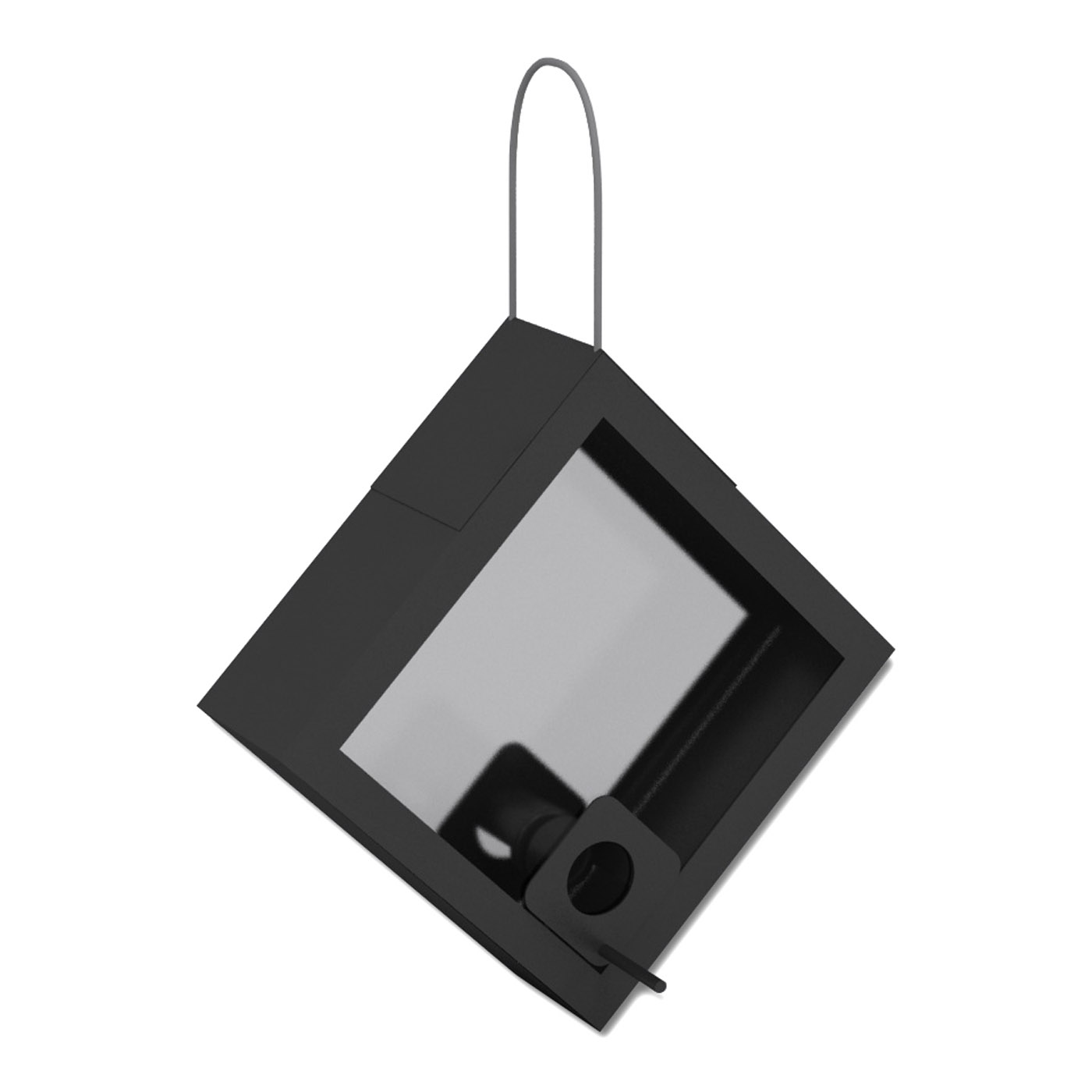 SEED FEEDER RHOMB BLACK