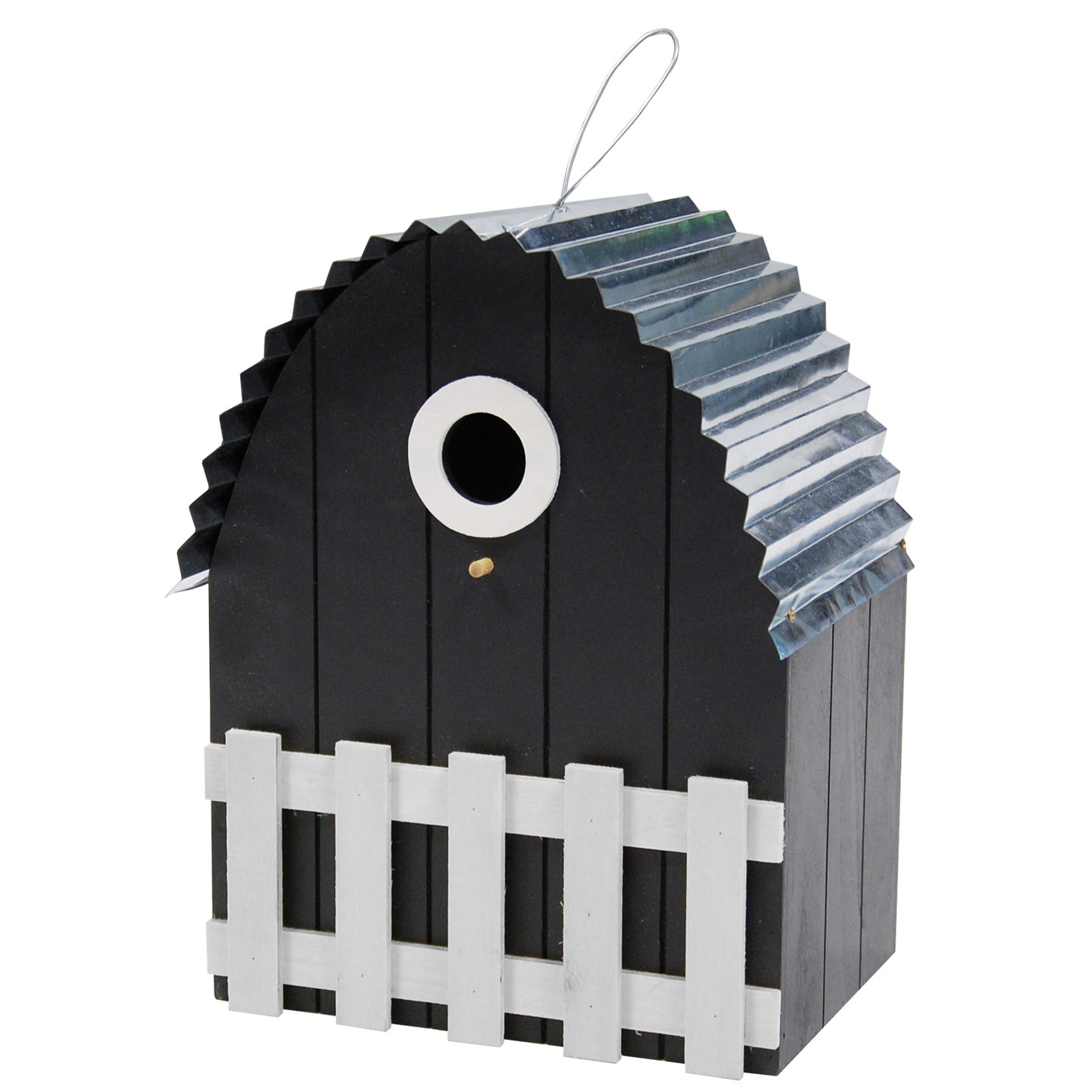 BIRDHOUSE CURVED ROOF BLACK