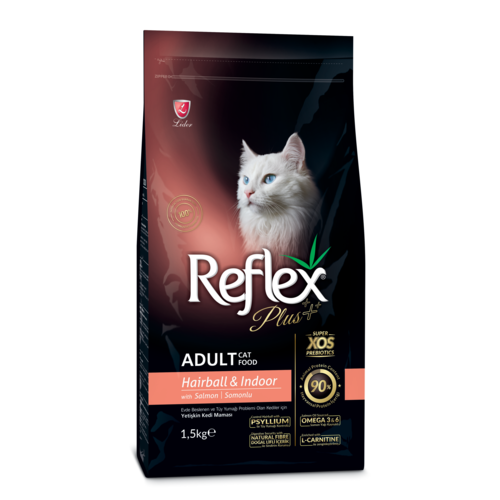 REFLEX PLUS CAT ADULT HAIRBALL&INDOOR SALMON 1,5KG