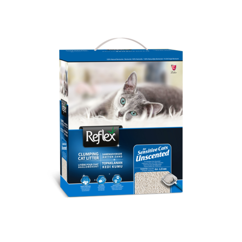 REFLEX CAT LITTER FOR SENSITIVE CATS UNSCENTED 10L
