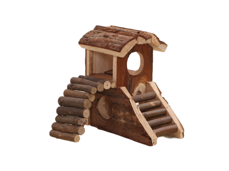 WOODEN PET HOUSE WITH STAIRS